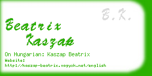 beatrix kaszap business card